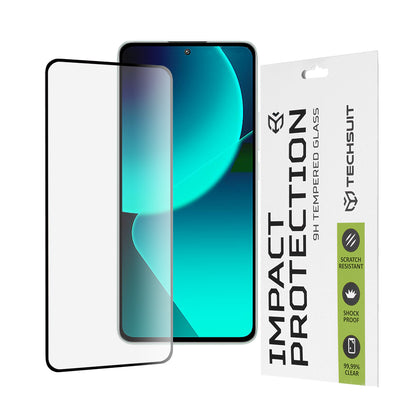 Film de protection d'écran Techsuit pour Xiaomi 13T Pro / 13T, Verre trempé, Full Glue, 111D, Noir