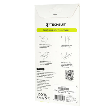 Film de protection d'écran Techsuit pour Xiaomi 17T Pro, Verre trempé, Full Glue, 111D, Noir