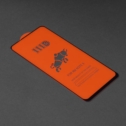Techsuit Displayschutzfolie für Xiaomi Redmi Note 9 / 10X 4G, gehärtetes Glas, Full Glue, 111D, Schwarz