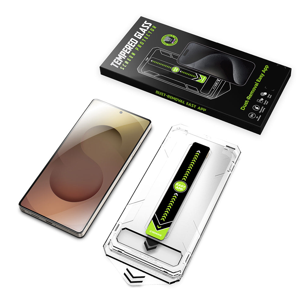 Techsuit TitanGlass CrystalHD Displayschutzfolie für Samsung Galaxy S25 S931 / S24 S921, Sicherheitsglas, Vollklebung, 2 Stück Set