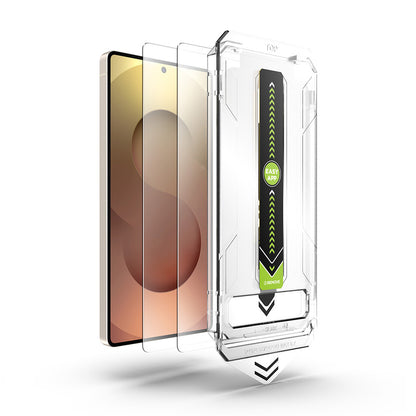 Film de protection d'écran Techsuit TitanGlass CrystalHD pour Samsung Galaxy A56 A566 / S24 FE S721, Verre Trempé, Collage Complet, Lot de 2 pièces