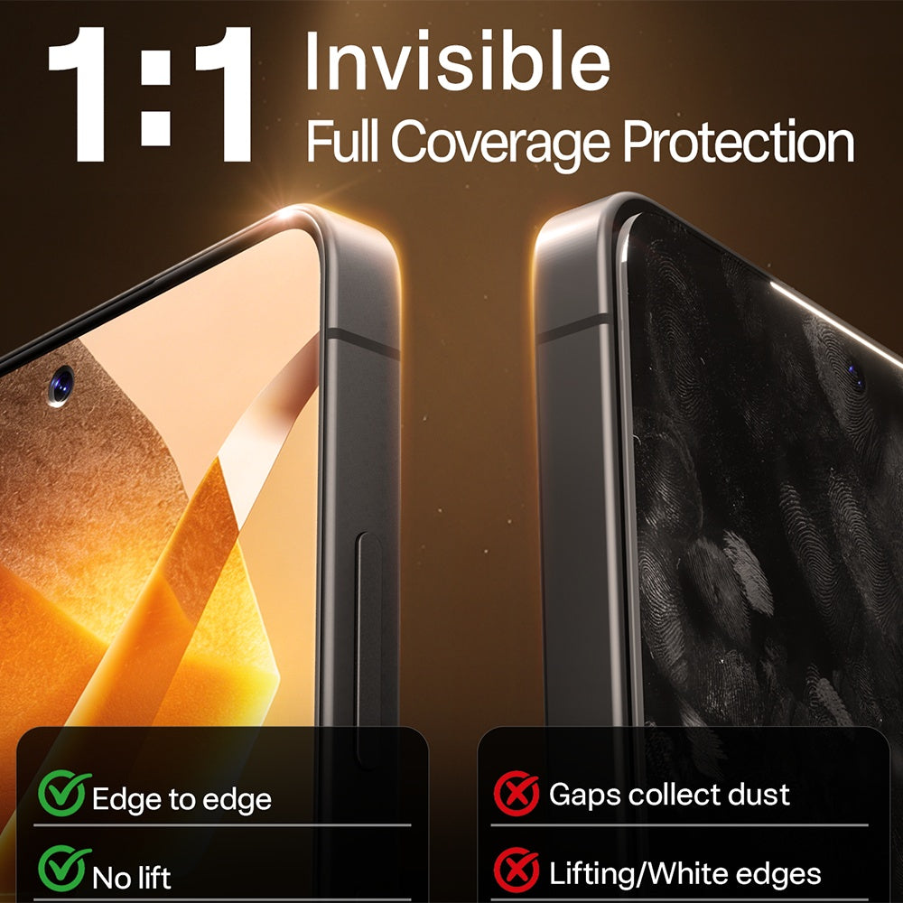 Film de protection d'écran Torras GlassGo Install Master pour Samsung Galaxy S26 Plus S947, Verre Trempé, Full Glue, Transparent