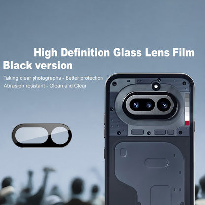 Techsuit Rear Camera Protective Film for Nothing Phone (4a), Tempered Glass, Black