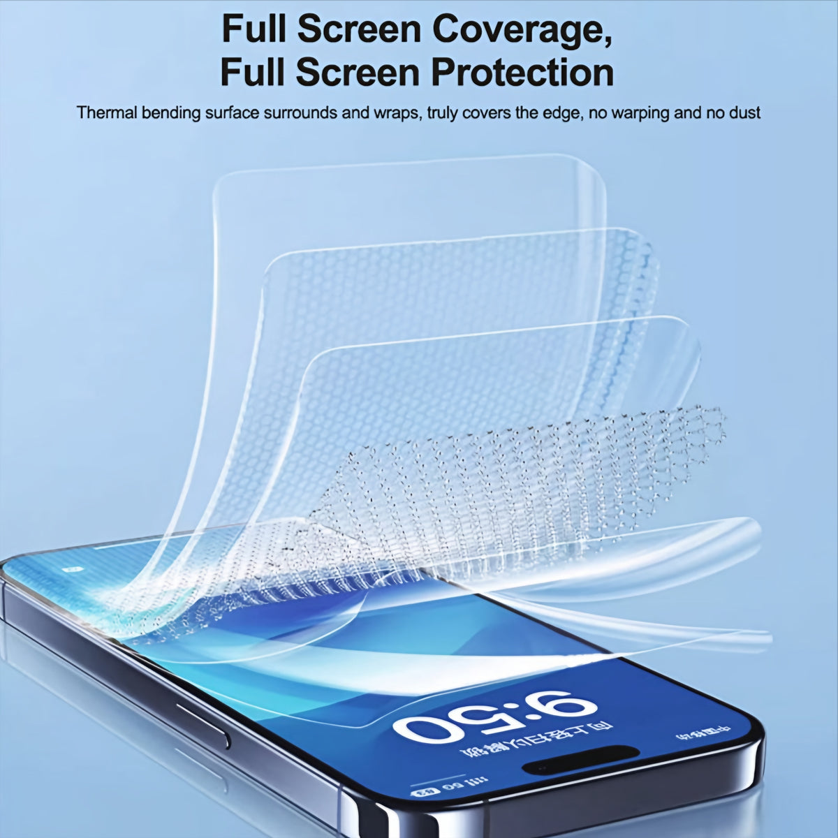 Hydrogel-/TPU-Folie Relife GF-8M für UV-Vakuum-Laminiergerät Sunshine C3 Mix Ultra, 120mm x 210mm, Set 50 Stück