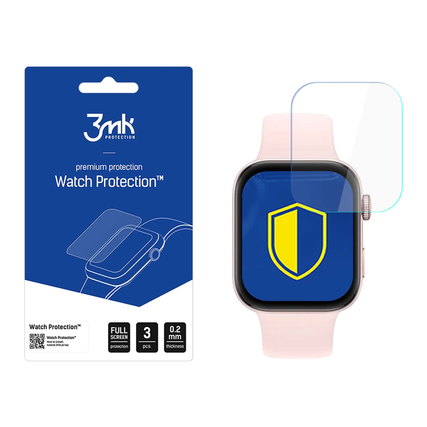 Film de protection 3MK Arc pour Huawei Watch Fit 3, Lot de 3 pièces, Plastique