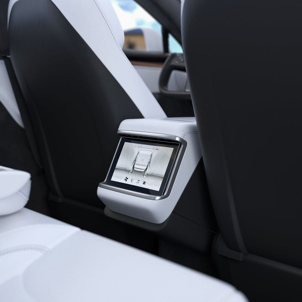 Schutzfolie Spigen GlastR Slim Anti-Glare für Real Touchscreen Tesla X / S (2022 - 2021), Gehärtetes Glas, Schwarz