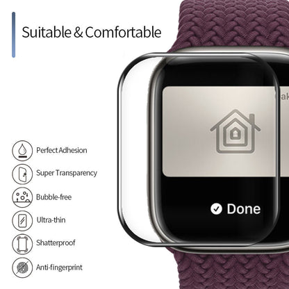 Blueo High Molecule Schutzfolie für Apple Watch 44mm Series, gehärtetes Glas, schwarz