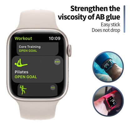 Blueo High Molecule Schutzfolie für Apple Watch 44mm Series, gehärtetes Glas, schwarz