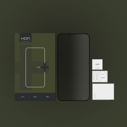Privacy Screen Protector HOFI PRO+ for Apple iPhone 17e / 16e / 14 / 13 Pro, Tempered Glass, Full Glue