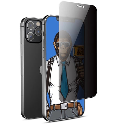 Schutzfolie Privacy Blueo für Apple iPhone 16e / 14 / 13 Pro / 13, Gehärtetes Glas, Vollverklebung, 5D