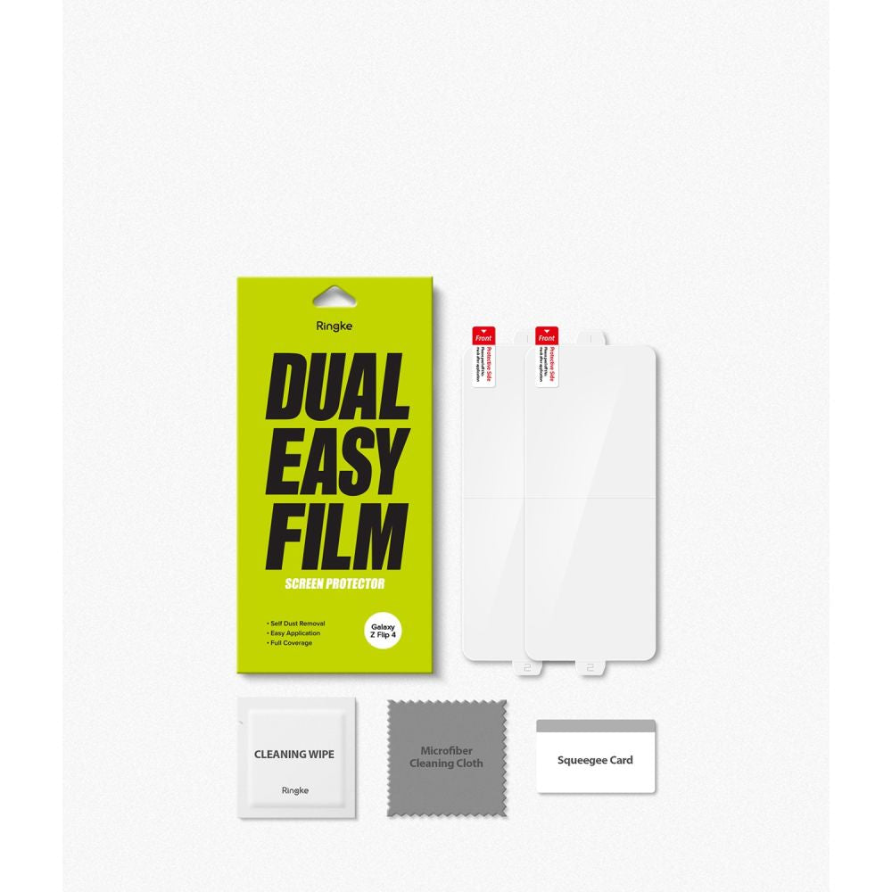 Film de protection d'écran intérieur Ringke Dual Easy pour Samsung Galaxy Z Flip4 F721, Plastique, Lot de 2 pièces