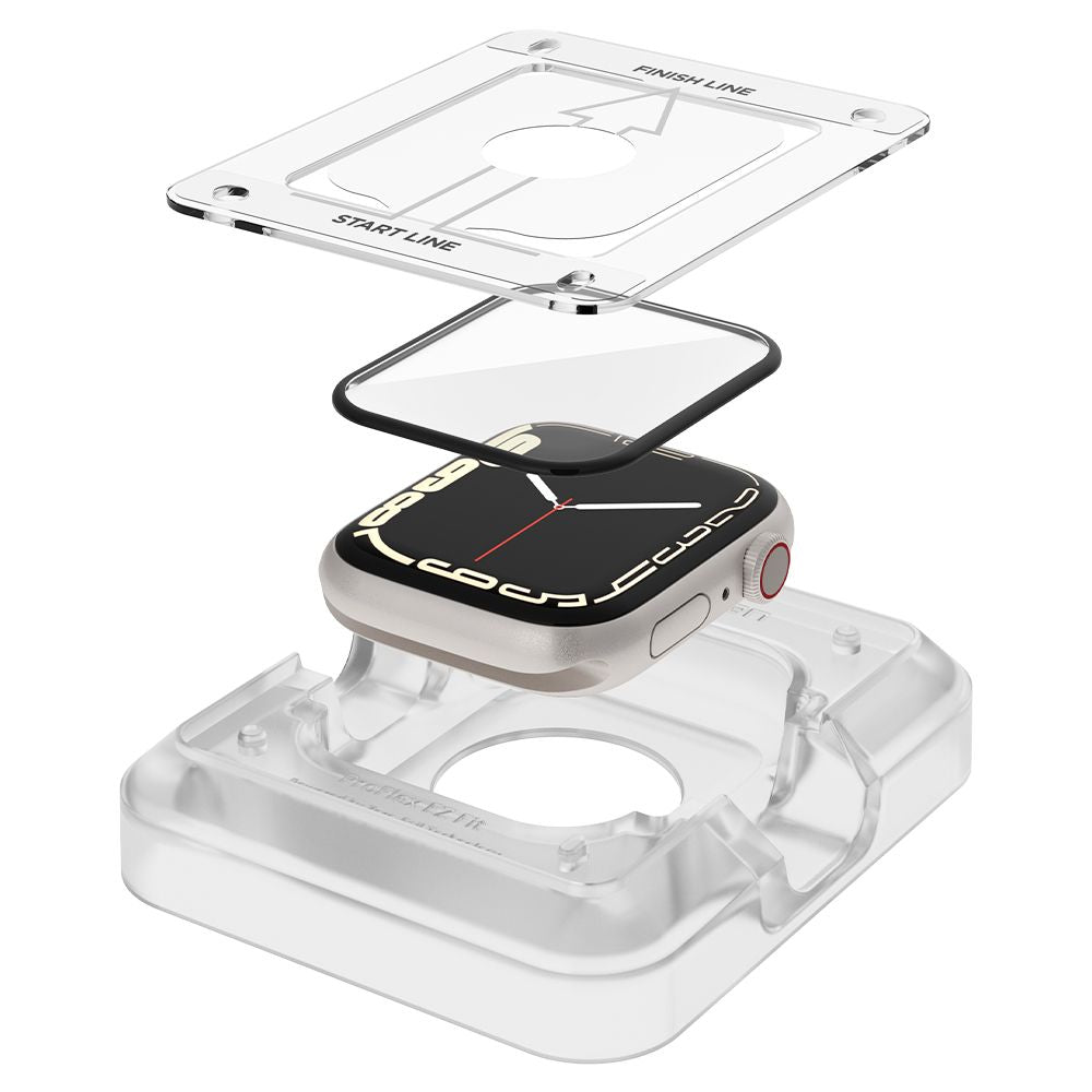 Spigen ProFlex EZ FIT Schutzfolie für Apple Watch 45mm | 2er Set | Flexibles Glas