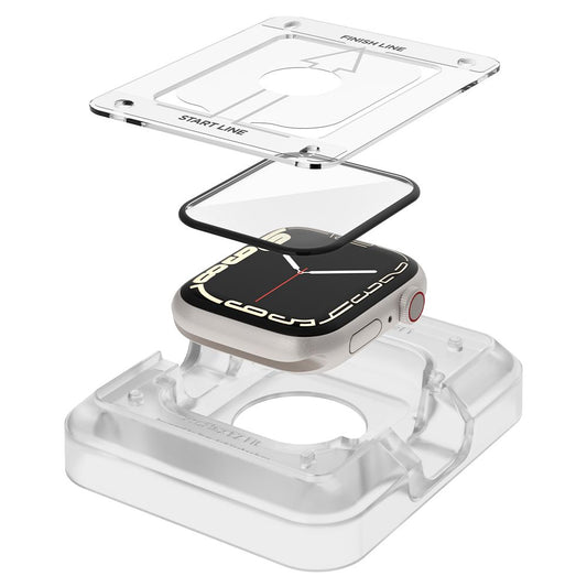 Spigen ProFlex EZ FIT Schutzfolie für Apple Watch 45mm | 2er Set | Flexibles Glas