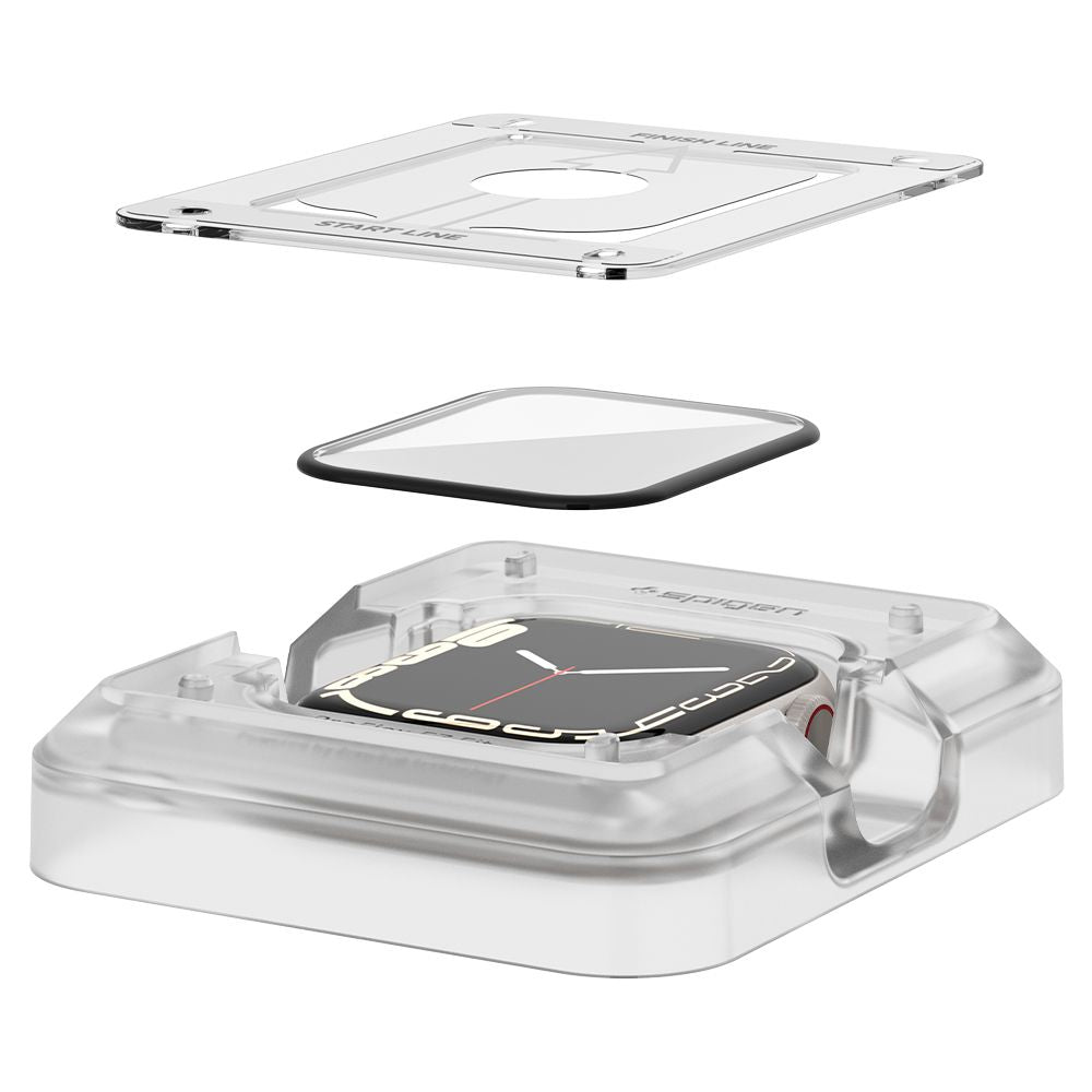 Spigen ProFlex EZ FIT Schutzfolie für Apple Watch 45mm | 2er Set | Flexibles Glas