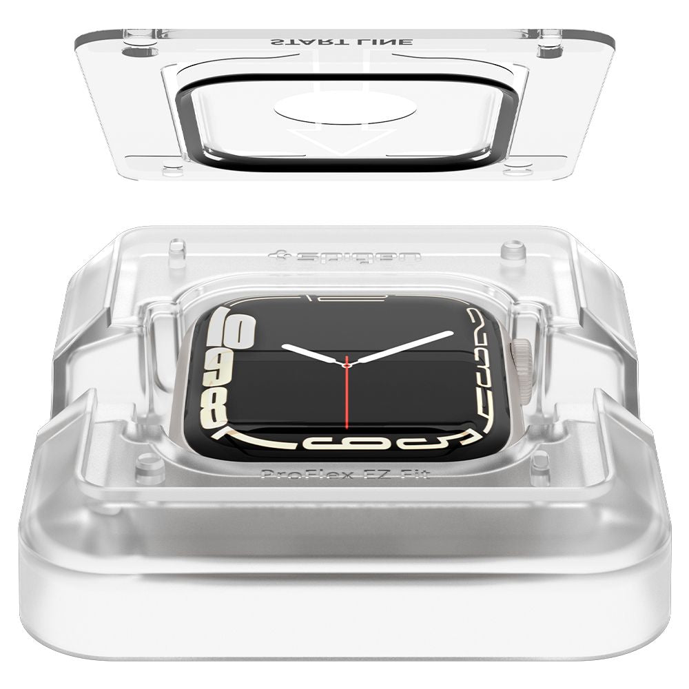 Spigen ProFlex EZ FIT Schutzfolie für Apple Watch 45mm | 2er Set | Flexibles Glas