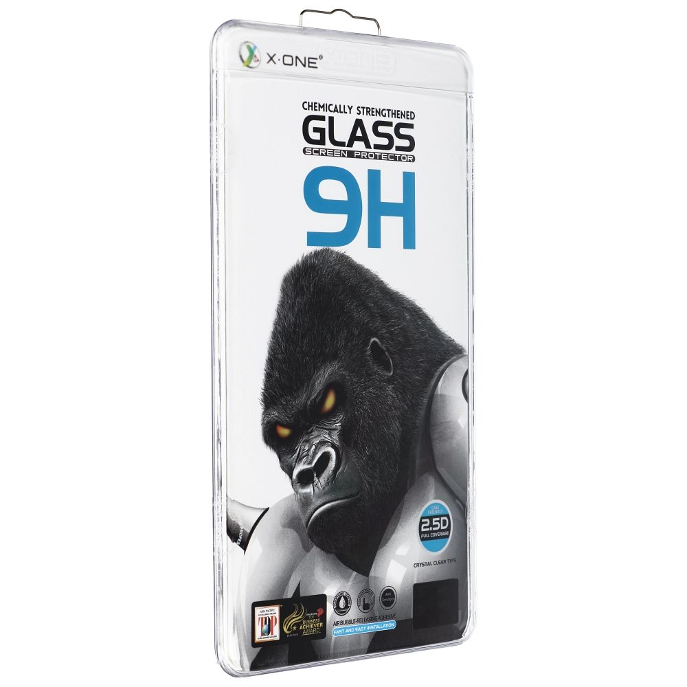 Film de protection d'écran X-One pour Samsung Galaxy S23 Ultra S918, Verre trempé, Collage intégral, 3D, Compatible avec coque, Noir