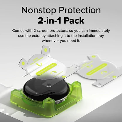 Film de protection Ringke Dual Easy Pro pour Google Pixel Watch 4 45mm, Set de 2 pièces, Plastique