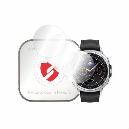 Smart Protection Premium Classic Schutzfolie für Samsung Galaxy Watch8 Classic, 4 Stück Set, Kunststoff