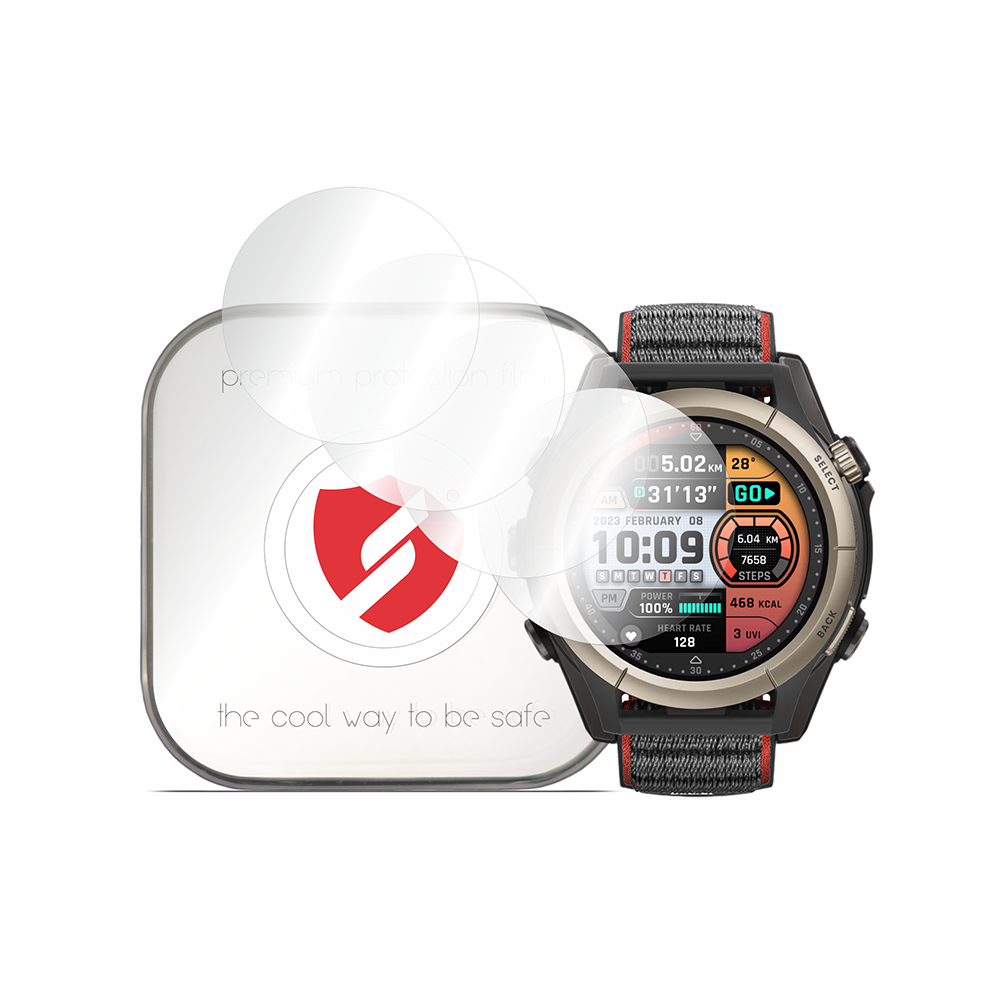 Smart Protection Premium Classic Schutzfolie für Amazfit Cheetah Pro, 4 Stück Set, Kunststoff