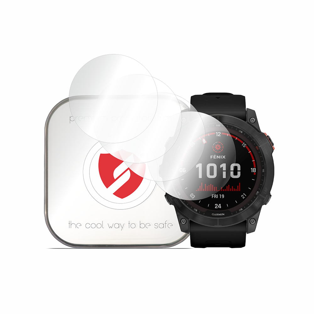 Smart Protection Premium Classic Schutzfolie für Garmin Fenix 7X, 4 Stück Set, Kunststoff