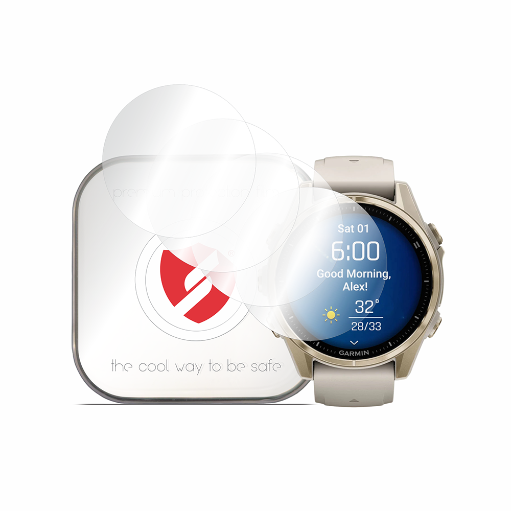 Smart Protection Premium Classic Schutzfolie für Garmin Fenix 8 43mm, 4er-Set, Kunststoff