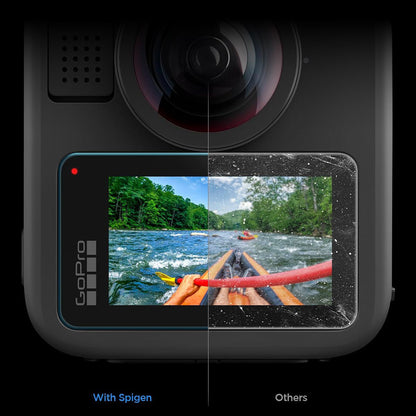 Displayschutzfolie Spigen GlastR Slim für GoPro Max 2, Set mit 2 Stück, Gehärtetes Glas AGL11230