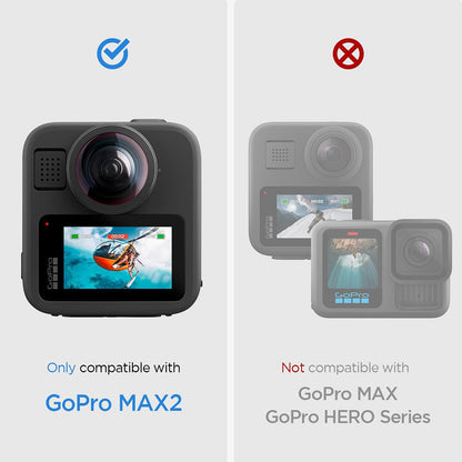 Displayschutzfolie Spigen GlastR Slim für GoPro Max 2, Set mit 2 Stück, Gehärtetes Glas AGL11230
