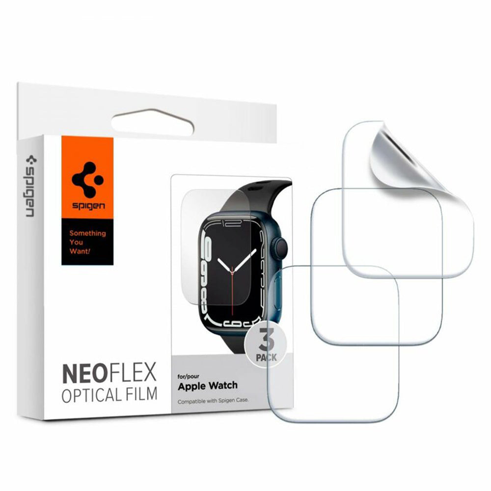 Schutzfolie Spigen Neo Flex für Apple Watch 41mm / 40mm Serie, Set 3 Stück, Kunststoff