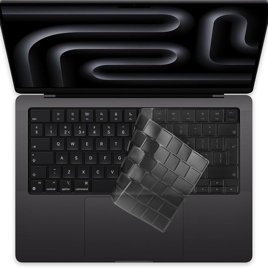 Techsuit PureTypeX Tastaturschutzhülle für Apple MacBook Pro 14 (2021 - 2024) / Air 13 (2022 - 2025) / Air 15 (2022 - 2025), Transparent
