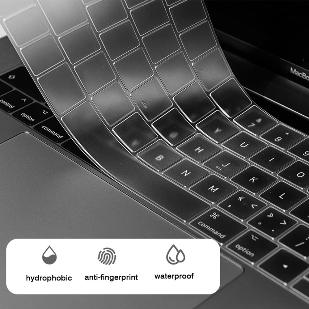 Coque de Protection Clavier Techsuit PureTypeX pour Apple MacBook Pro 14 / Air 13 / Air 15 Series, Transparente