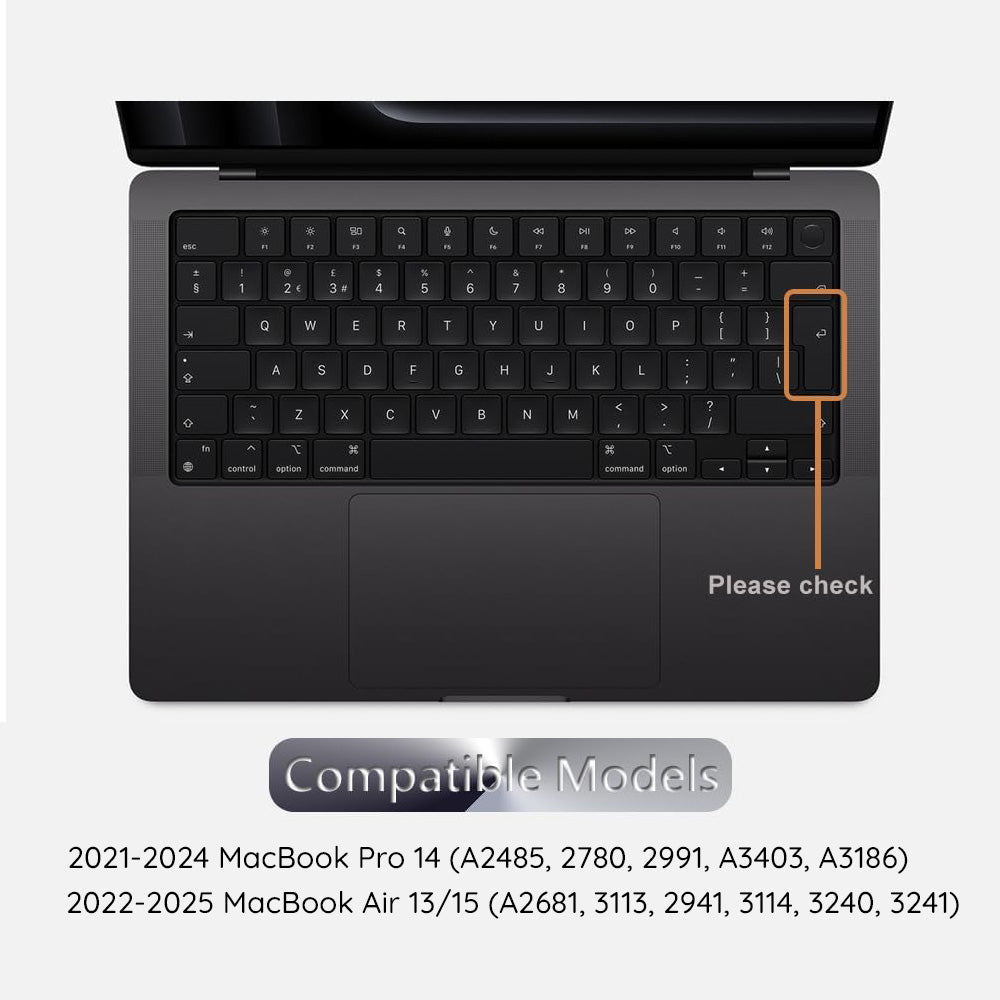 Coque de Protection Clavier Techsuit PureTypeX pour Apple MacBook Pro 14 / Air 13 / Air 15 Series, Transparente