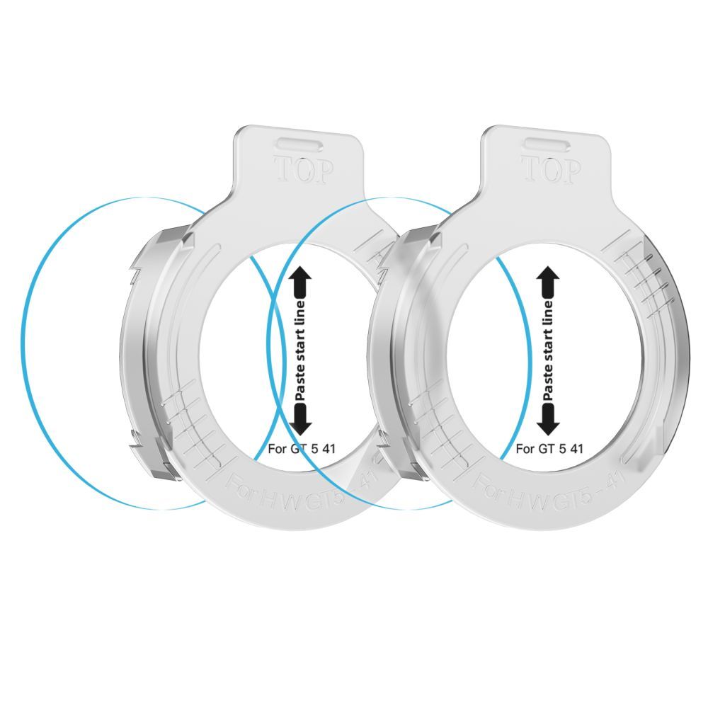 Schutzfolie Tech-Protect Easy Set+ für Huawei Watch GT 5 41mm, Set 2 Stück, Gehärtetes Glas