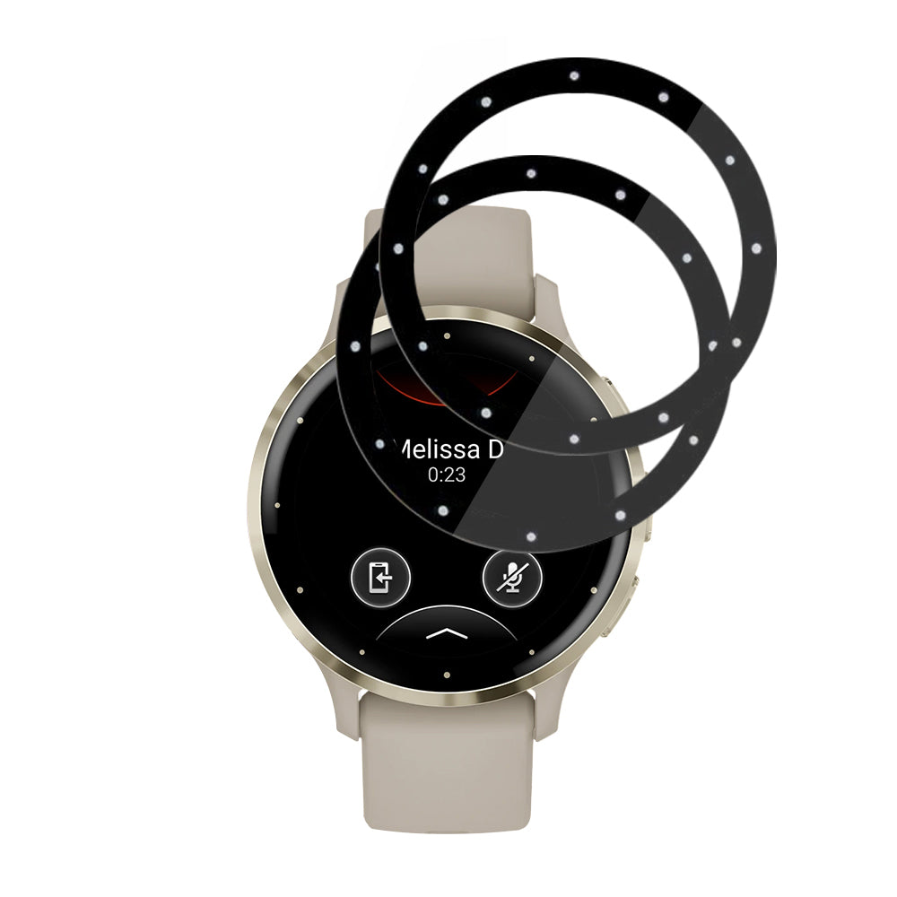 Film de protection Techsuit Nano Flex pour Garmin Venu 3S, Set de 2 pièces, Plastique, Noir