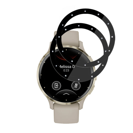 Film de protection Techsuit Nano Flex pour Garmin Venu 3S, Set de 2 pièces, Plastique, Noir