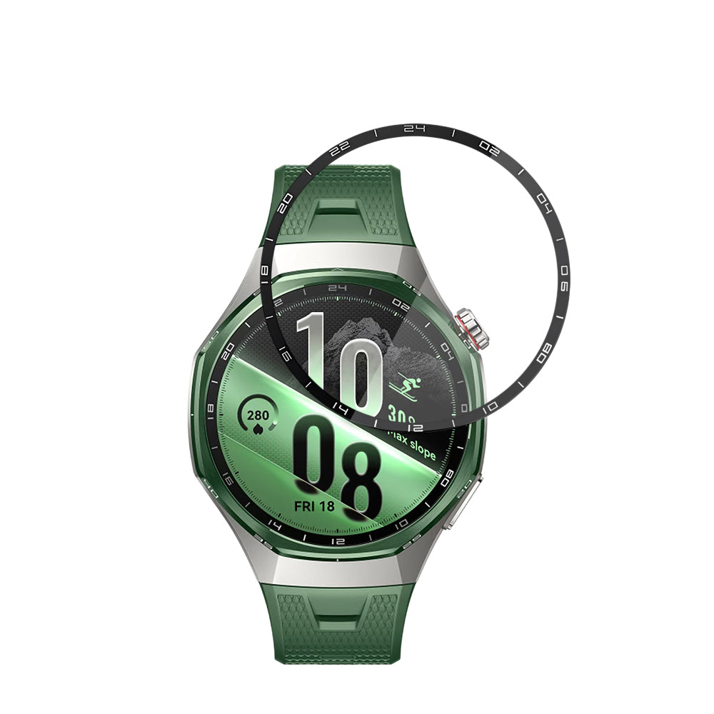 Techsuit Nano Flex Schutzfolie für Huawei Watch GT 7 Pro, Kunststoff, 2er-Set, Schwarz