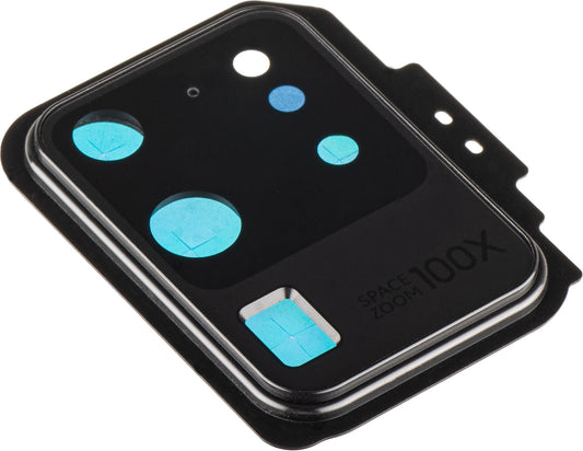 Rückkamera-Glas Samsung Galaxy S20 Ultra 5G G988 / S20 Ultra G988, mit Rahmen, Schwarz