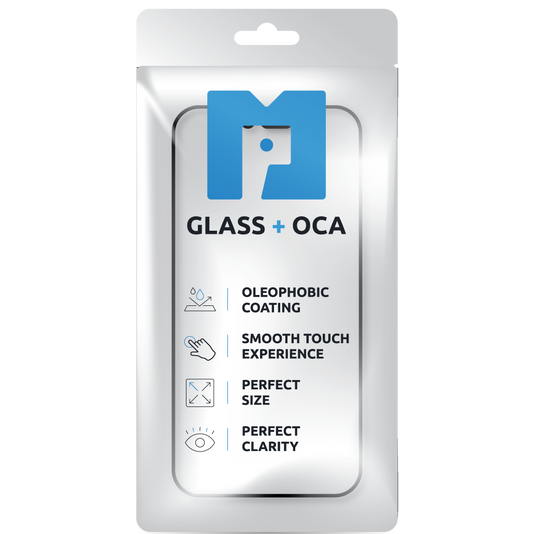 Écran en verre + OCA MP compatible avec Apple iPhone 15 Pro Max, Noir