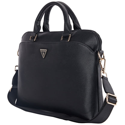 Sac Guess Grained Triangle Logo pour Ordinateur Portable 15 pouces, Noir