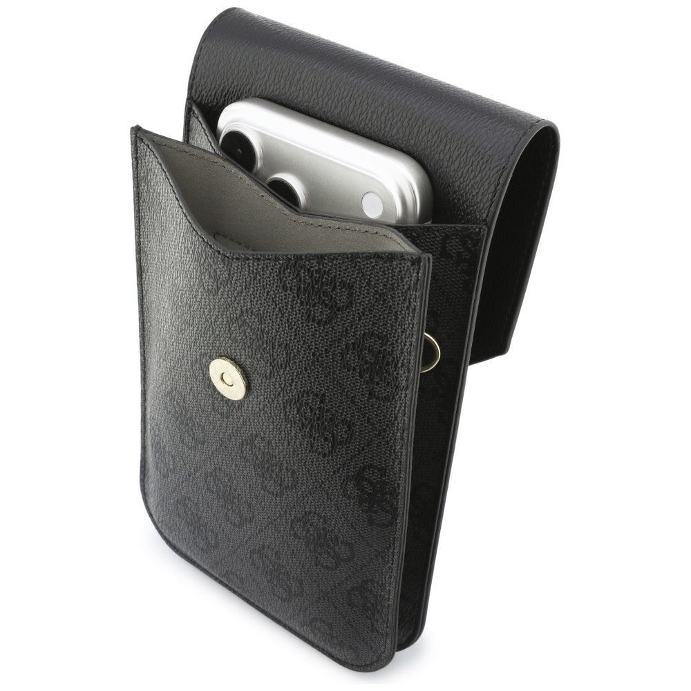 Universelle Handytasche, Guess, 4G Grained Classic Logo, Schwarz
