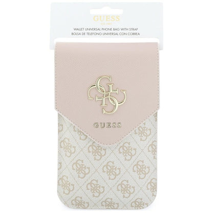 Sac Universel pour Téléphone, Guess, Logo Classique 4G Grainé, Rose