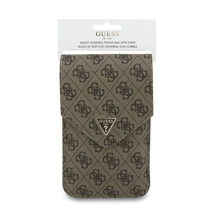 Sac Universel pour Téléphone, Guess, Fliptok Triangle 4G, Marron