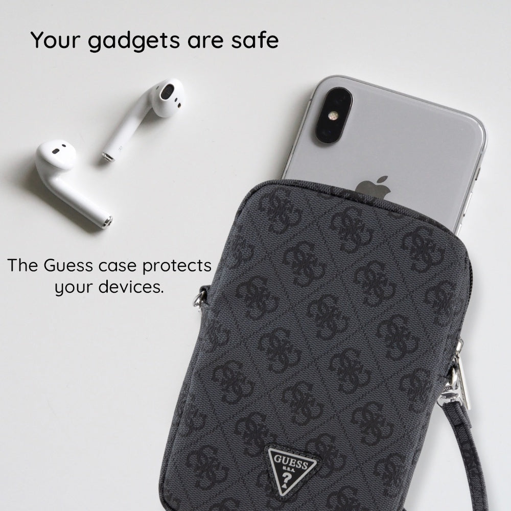 Universaltasche für Telefon, Guess, Triangle 4G, Schwarz