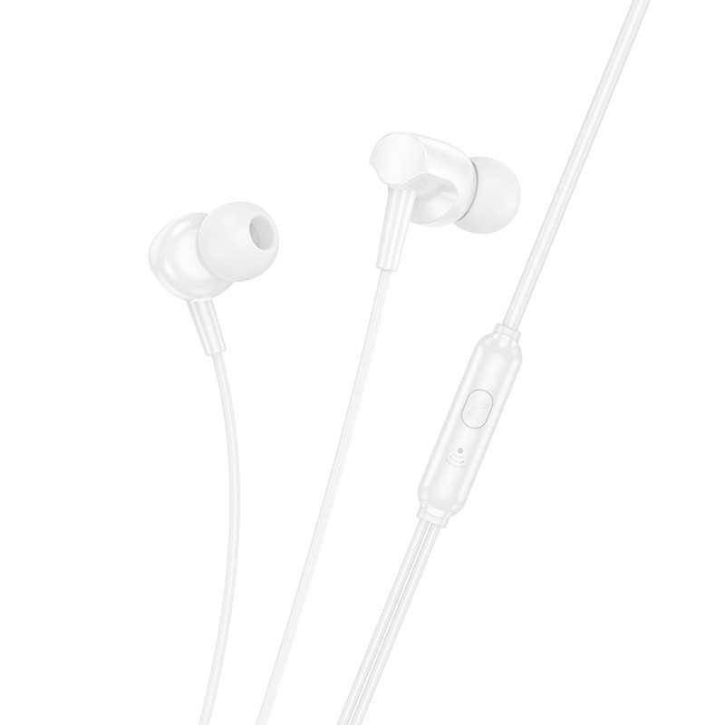 Écouteurs mains libres 3.5mm HOCO M112, Blanc
