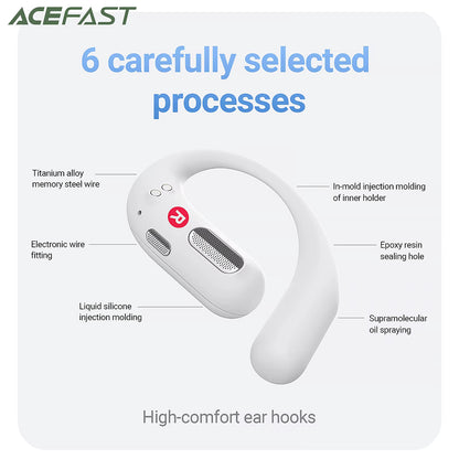 Handsfree Bluetooth Acefast FA002, TWS, Blanc