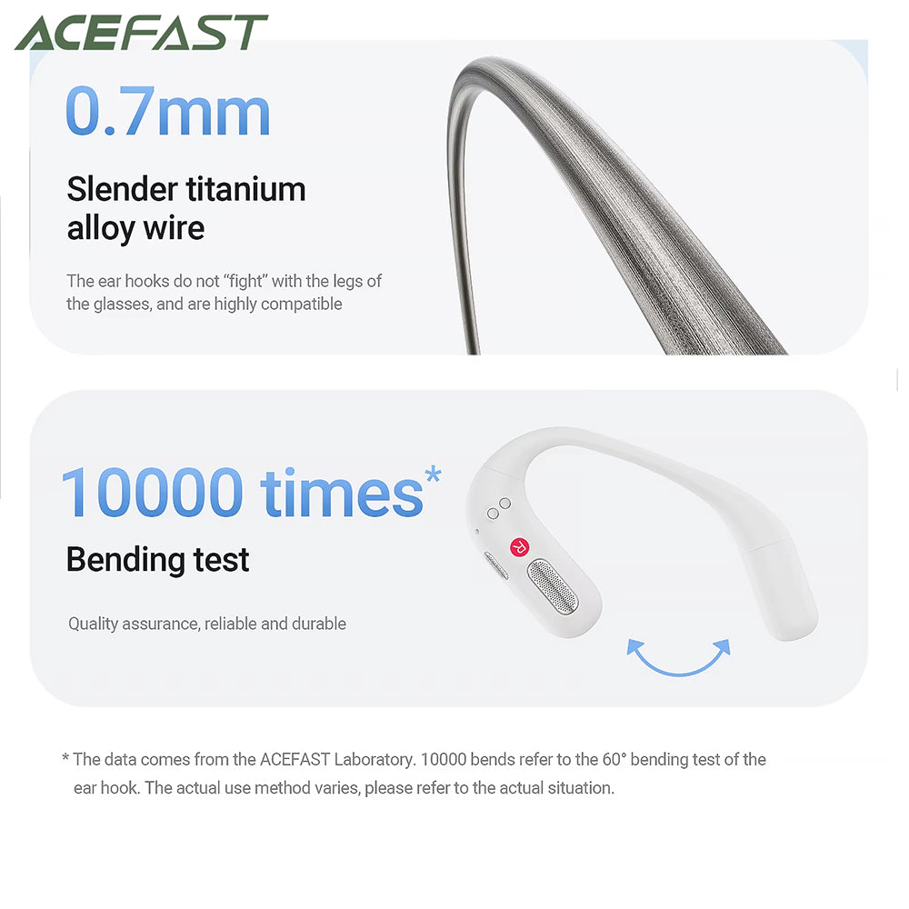 Handsfree Bluetooth Acefast FA002, TWS, Blanc