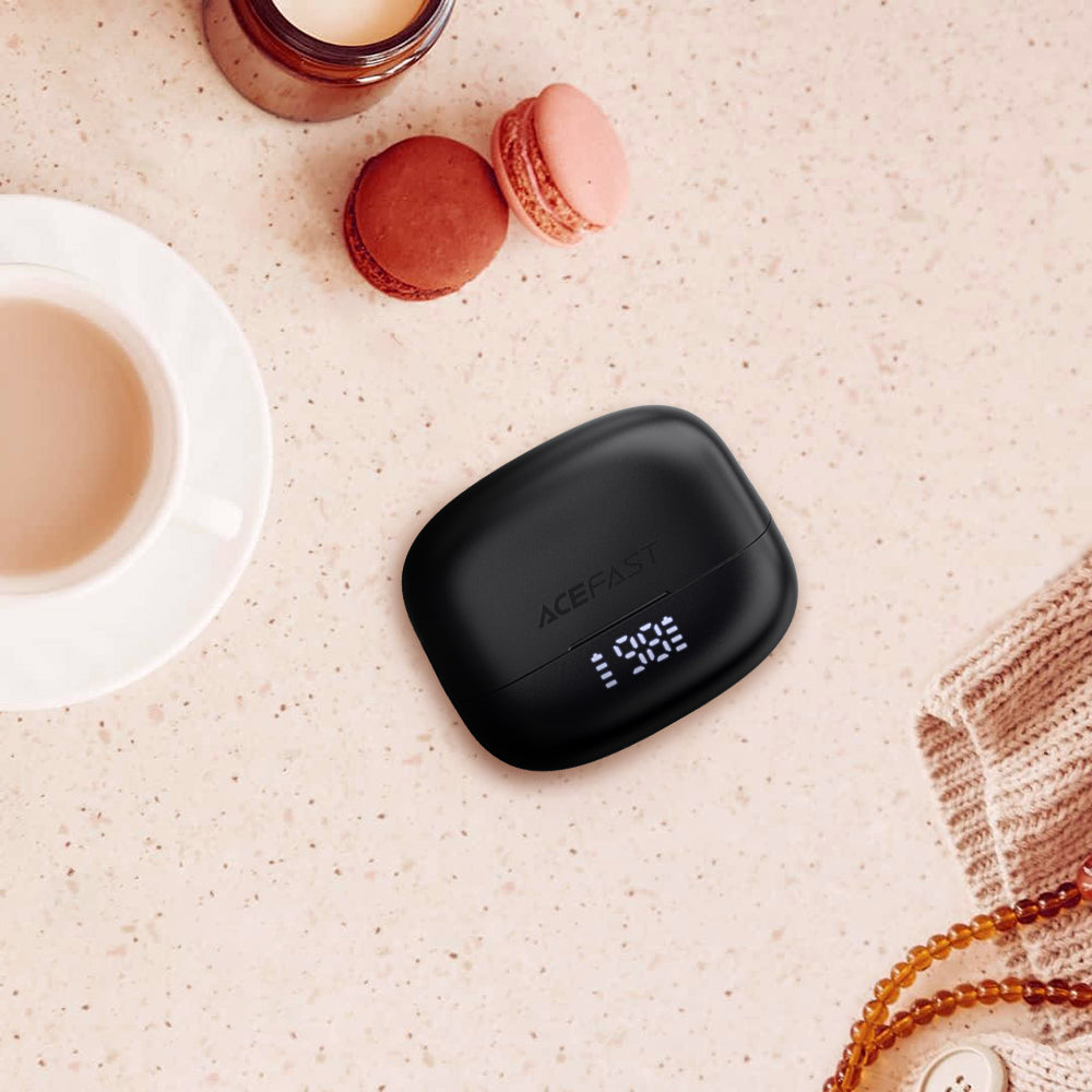 Handsfree Bluetooth Acefast W1, TWS, Schwarz
