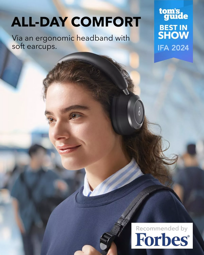 Handsfree Bluetooth Anker Soundcore Space One Pro, A2DP, ANC, Schwarz A3062G11