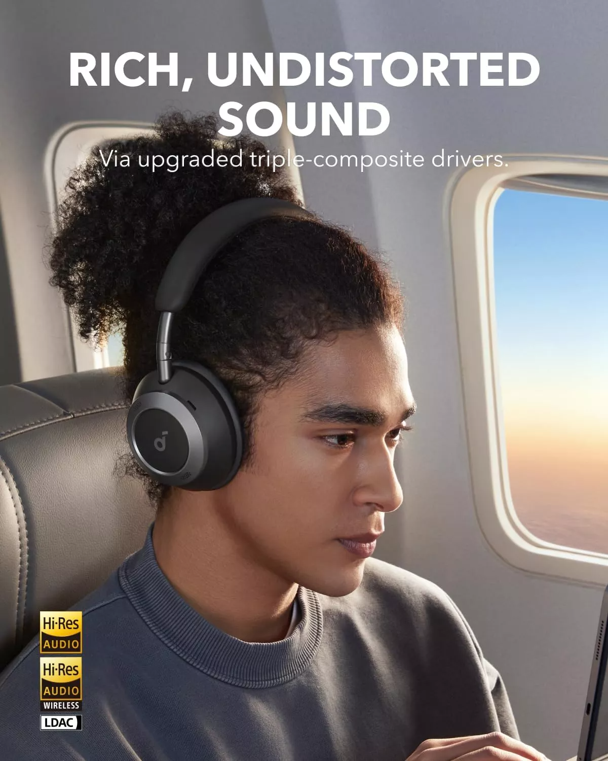 Handsfree Bluetooth Anker Soundcore Space One Pro, A2DP, ANC, Schwarz A3062G11