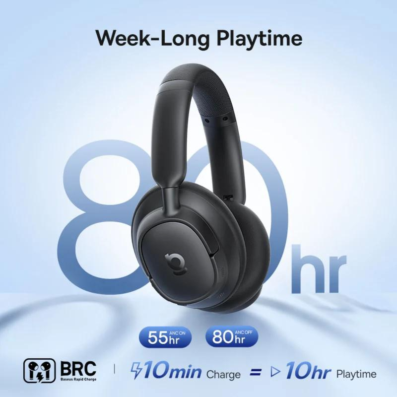 Bluetooth-Freisprecheinrichtung Baseus Bass BH1 NC, MultiPoint, A2DP, ANC, Schwarz A0203703