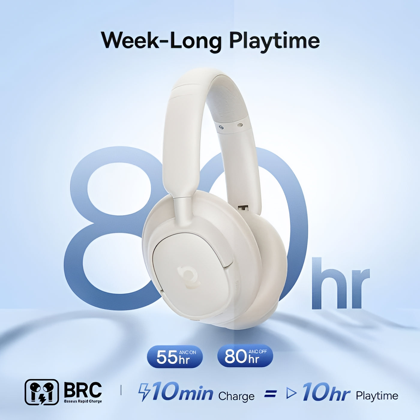 Kit mains libres Bluetooth Baseus Bass BH1 NC, MultiPoint, A2DP, ANC, Blanc A0203702